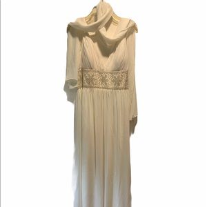 White gown with rhinestones